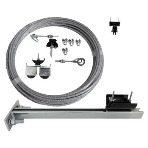 FC-WS4: 20 Foot Travel Wheel Trolley Kit for Flat Cable to #10 AWG