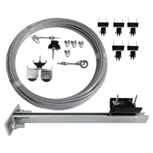 FC-WS6: 40 Foot Travel Wheel Trolley Kit for Flat Cable to #10 AWG