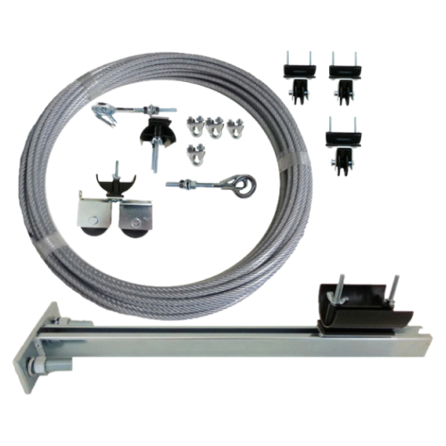 FC-WS5: 30 Foot Travel Wheel Trolley Kit for Flat Cable to #10 AWG