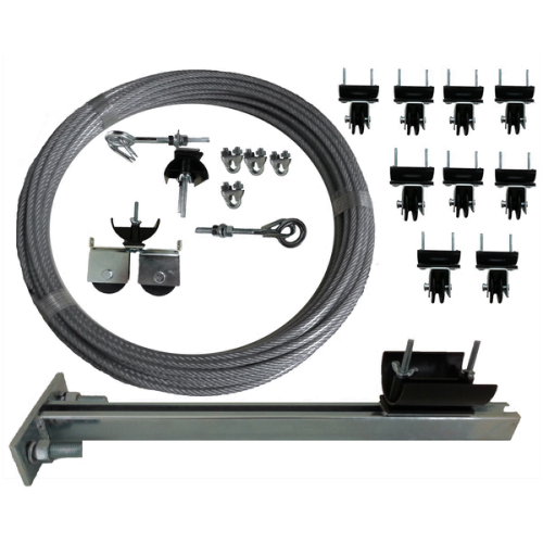 FC-WS8: 60 Foot Travel Wheel Trolley Kit for Flat Cable to #10 AWG