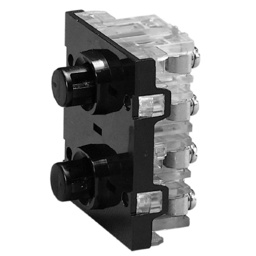 34322: Switch momentary 4-no 4-nc w/ interlock (dual pole)