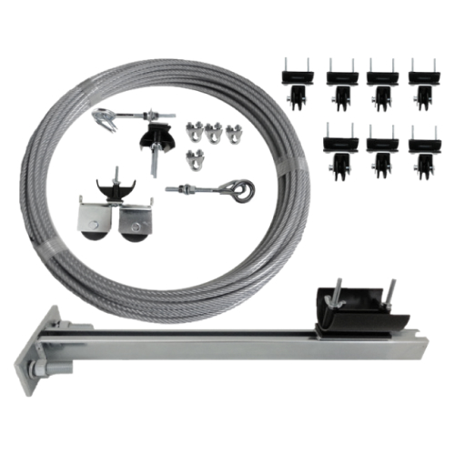 FC-WS7: 50 Foot Travel Wheel Trolley Kit for Flat Cable to #10 AWG